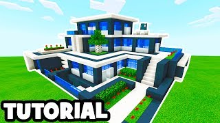 Minecraft Tutorial How To Make A Modern Mansion 9 [upl. by Nyloc821]