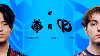 G2 vs KC  2025 LEC Winter Split Playoffs  Split Final [upl. by Fortunio]