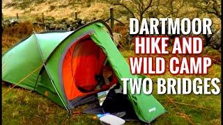 Wistmans Wood  Two Bridges Dartmoor Hike and Wild Camping Vango Mirage 200 [upl. by Jon]