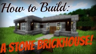 Minecraft How to Build Part 1  A Stone BrickSpruce Wood House [upl. by Bowen]