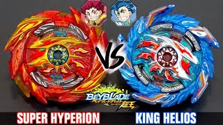 HYUGA VS HIKARU  Super Hyperion Xc 1A VS King Helios Zn 1B  Beyblade Burst SparkingSuperking [upl. by Annemarie923]