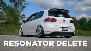 VW MK6 GTI Resonator Delete Sound vs Stock [upl. by Torbert562]