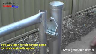 Gate Latch 2 way for round pipe and square [upl. by Htabmas574]