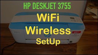 HP Deskjet 3755 WiFi SetUp  Wireless SetUp review [upl. by Naitirb707]