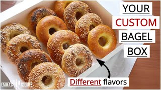 Assorted Bagels USING 1 RECIPE  EverythingEggOnionPoppySesame  New York Bagels Recipe [upl. by Basset]