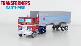 Transformers Earthrise Leader Class Optimus Prime Review [upl. by Devlin]