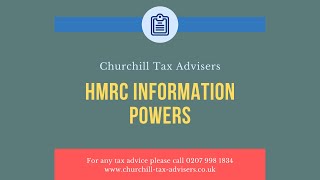 Tax Investigation Advice  HMRC information powers [upl. by Suirad]