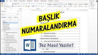 Tez Yazımı 3 Bölüm I Başlıklar Nasıl Numaralandırılır [upl. by Lareine]