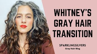 GRAY HAIR TRANSITION STORY  WHITNEY [upl. by Lavud]