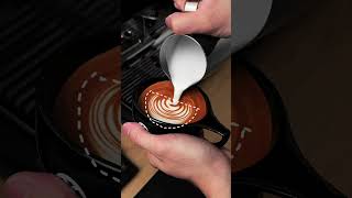 Latte art tutorial  Rosetta 🍃 [upl. by Ennavoj]