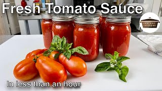 How to make Tomato Sauce from tomatoes  Quick Italian Tomato Passata Sauce [upl. by Elie]