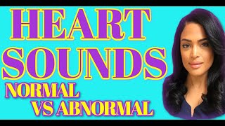 HEART SOUNDS NORMAL VS ABNORMAL AUDIO [upl. by Hayn]