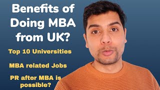 Top 10 universities for MBA in England Jobs after MBA PR after MBA [upl. by Victory]