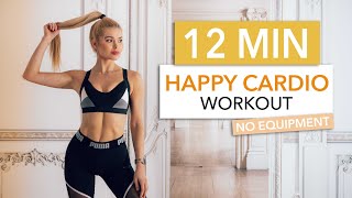 12 MIN HAPPY CARDIO  a good mood High Intensity Choreo  No Equipment I Pamela Reif [upl. by Sirovart602]