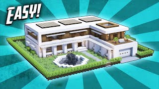 Minecraft How To Build A Modern Mansion House Tutorial 34 [upl. by Tarryn]