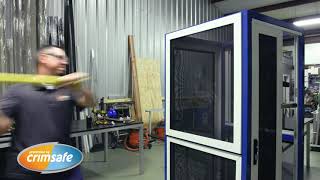 Crimsafe  Security Screen Door Test [upl. by Olimac]