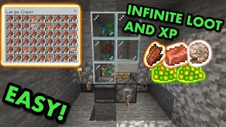 SIMPLE 121 DROWNED COPPER AND XP FARM TUTORIAL in Minecraft Bedrock MCPEXboxPS4SwitchPC [upl. by Eolc]