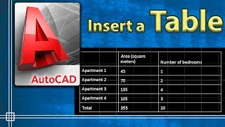 AutoCAD 2019  Insert Tables 2 methods [upl. by Bevers]