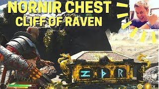 God of War Nornir Chest at Cliff of Raven The Lake of Nine [upl. by Esoranna]