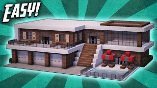 Minecraft How To Build A Modern Mansion House Tutorial 27 [upl. by Eerhs417]