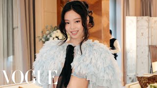 JENNIE Answers 9 Questions While Getting Ready  Vogue [upl. by Attena]