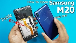 How to Open Samsung Galaxy M20 Back Panel  Samsung Galaxy M20 Disassembly  Teardown [upl. by Mulford]