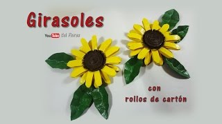 Girasoles con rollos de cartón  Sunflowers with cardboard rolls [upl. by Ileyan]