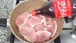 Chuletas de cerdo a la Coca Cola Una receta fácil que combina con todo y ¡QUEDA DELICIOSA [upl. by Winna176]