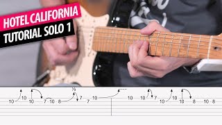 Hotel California SOLO 1 tutorial guitarra con Tablatura y tabs  Guitarraviva [upl. by Dee Dee779]