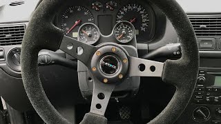 MK4 GolfJetta Aftermarket Steering Wheel Install Time attack Ep 12 [upl. by Mahseh]