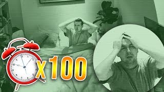 100 ALARM CLOCKS PRANK ON CALLUX HE DIDNT SLEEP [upl. by Ronnie999]