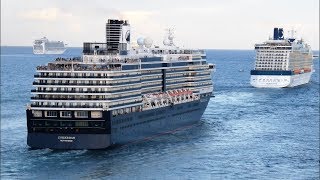 7 Cruise Ships Leaving Port at Fort Lauderdale 4K [upl. by Assyral934]