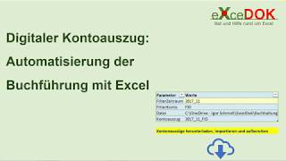 Digitaler Kontoauszug Automatisierung der Buchführung mit Excel [upl. by Franklyn726]