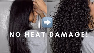 How to Straight to Curly  NO HEAT DAMAGE [upl. by Acul271]