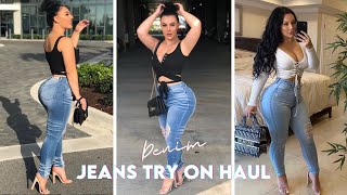 JEANS TRY ON HAUL NEW JEANS ATTENTION FOR CURVY PETITE GIRLS 😍 [upl. by Kowal]