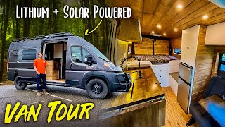 VAN TOUR  AMAZING Budget Custom Converted Ram ProMaster Build Out CAMPERVAN [upl. by Joellen]