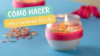 Cómo hacer velas caseras fáciles [upl. by Elephus893]