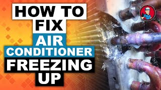 How to Fix Air Conditioner Freezing Up  HVAC Training 101 [upl. by Kiki]