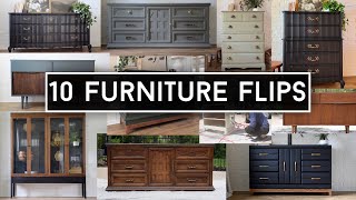 10 Inspiring Furniture Flips  Beautiful Furniture Makeovers [upl. by Teillo]