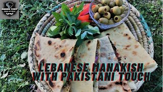 Lebanese Manakish With Pakistani Touch  zaatar cheese recipe  Healthy Food  Awara Chef [upl. by Malka]