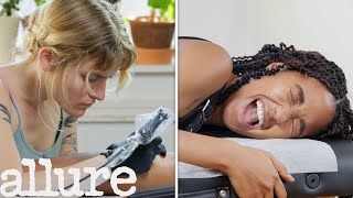 Getting My First Tattoo In 8 Steps  Ive Never Tried  Allure [upl. by Hultin650]