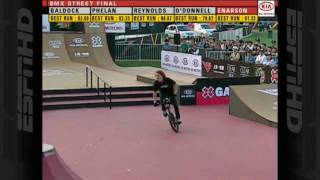 KIA X Games Asia Gold Medal Run Dennis Enarson BMX Street [upl. by Novaj]