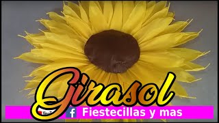 Flor de girasol en papel crepe [upl. by Hilaria427]