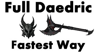 Skyrim Remastered FULL DAEDRIC Armor EASY WAY Special Edition NO SMITHING Walkthrough Guide [upl. by Conan]