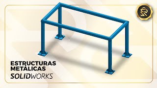 ✅ Tutorial SOLIDWORKS como diseñar estructuras metálicas [upl. by Mitran433]