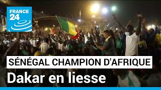 Le Sénégal champion dAfrique scènes de liesse à Dakar • FRANCE 24 [upl. by Bobbee]