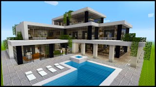 Minecraft How to Build a Modern Mansion  PART 3 Interior 13 [upl. by Hoebart]