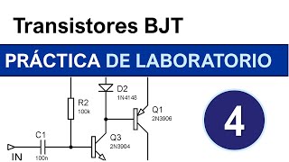 Transistores BJT 8 Práctica de Laboratorio 4 circuitos con transistores BJT [upl. by Wilmar]