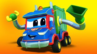 Cartoni animati sui Camion per bambini  Super CAMIONCINO DELLA SPAZZATURA salva lAUTO DA CORSA [upl. by Eenahc]