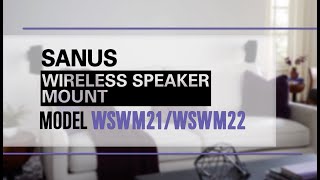 SANUS Wireless Speaker Mounts  Models WSWM21  WSWM22 [upl. by Ydeh]